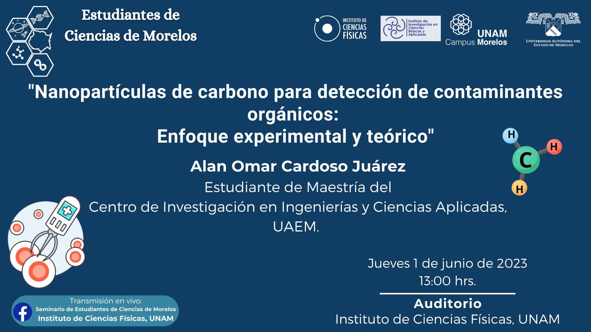 "Nanopartículas de Carbono para detección de contaminantes orgánicos: Enfoque experimental y teórico"